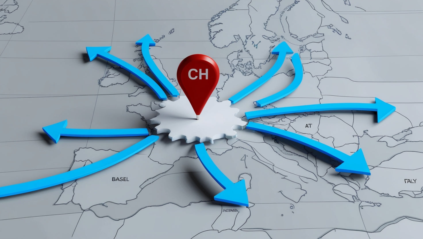 Transport routes map